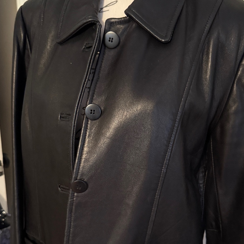 Petite Sophisticate Classic Black Leather Jacket